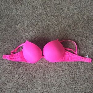 Hot pink VS pink super push up bra